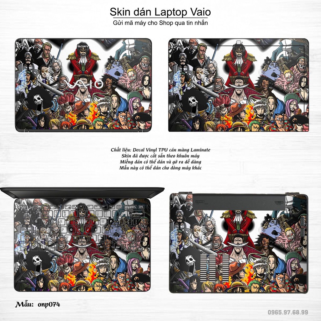 Skin dán Laptop Sony Vaio in hình One Piece _nhiều mẫu 5 (inbox mã máy cho Shop)