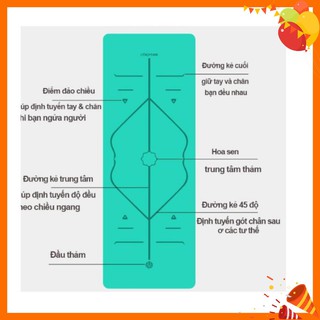 Thảm tập YOGA 6mm-8mm Định Tuyến. Thảm Yoga chống trượt chuyên dụng yoga_GYM. Thảm yoga TPE cao cấp