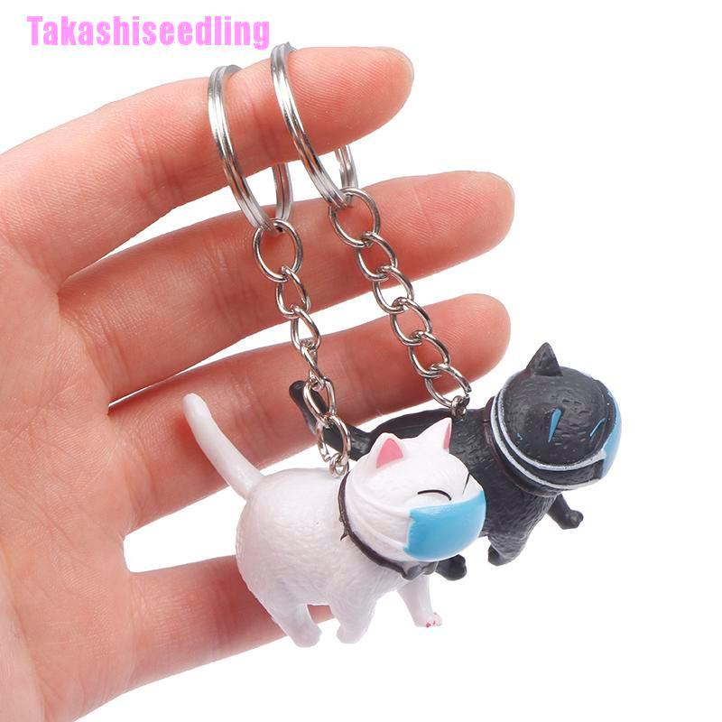 Móc khóa hình chú mèo béo dễ thương dùng trang trí