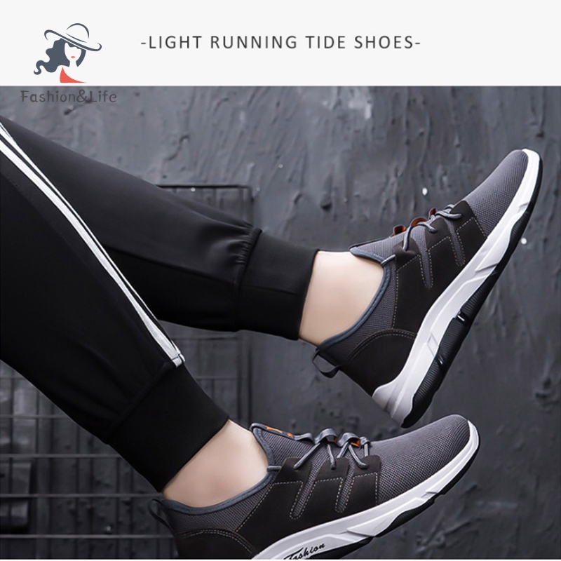 ✨F&L✨ Mens Casual Mesh Splice Sneakers Soft Lightweight Breathable Athletic Running Walking Shoes