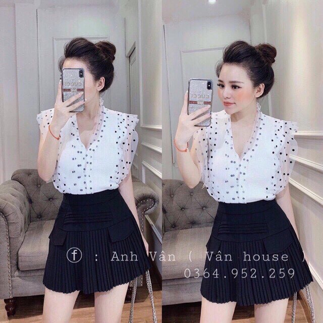 Chân váy ngắn xếp ly thời trang giả túi đẹp thời trang màu đen CV162💟💝💝 | BigBuy360 - bigbuy360.vn