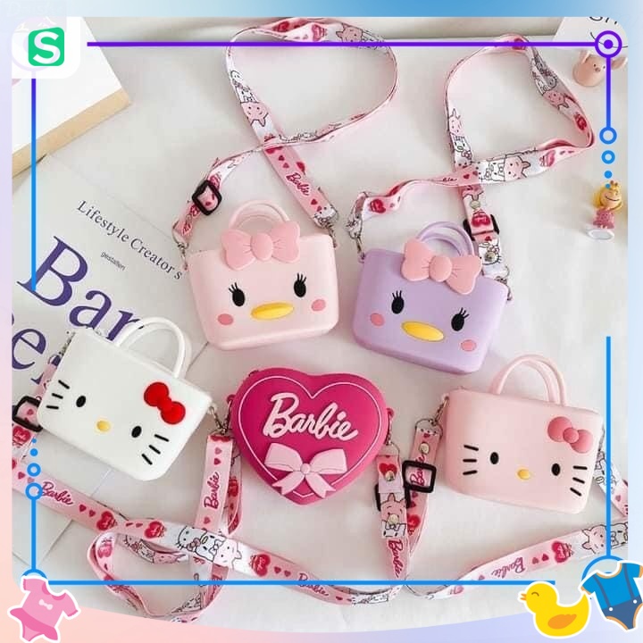 TÚI SILICON HÌNH HELLOKITTY, VỊT, TRÁI TIM NGỘ NGHĨNH KUTE CHO BÉ