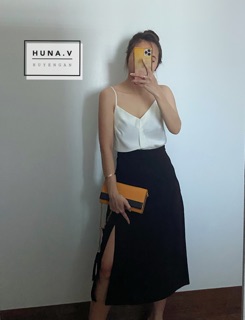 Áo Lụa Hai Dây Vạt Xéo