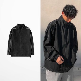 Áo khoác gió Line Jacket ,JACKLANE, Áo khoác nam nữ Unisex Jack Lane có khoác kéo cổ cao chắn gió