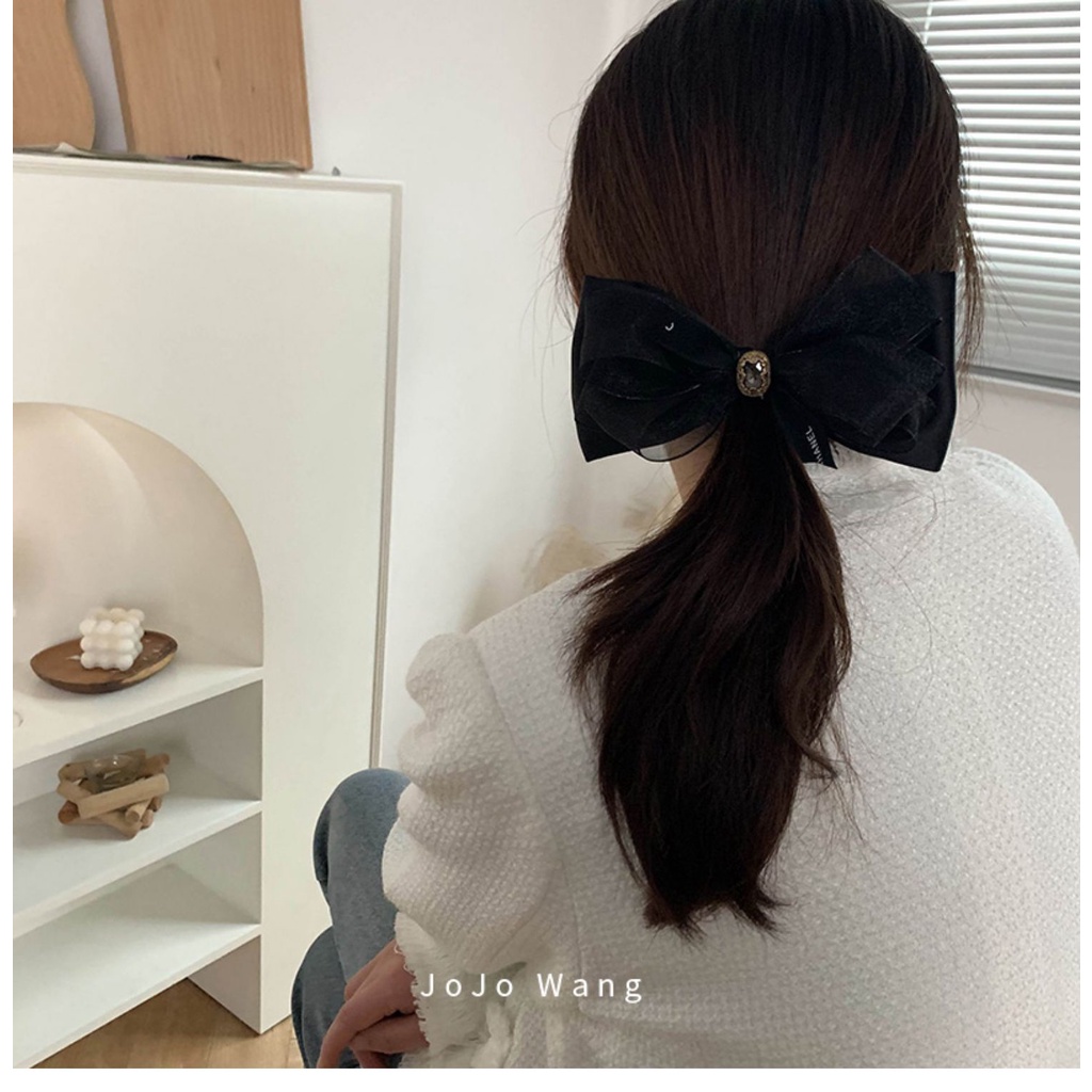 Kẹp Tóc Nơ In Chữ Phong Cách Phương Tây Dành Cho Nữ