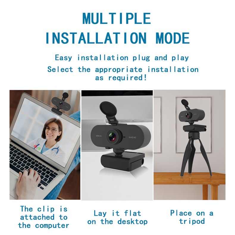 Webcam 2k Hd Tích Hợp Micro Tự Động Lấy Nét Cho Laptop Pc Tv | BigBuy360 - bigbuy360.vn