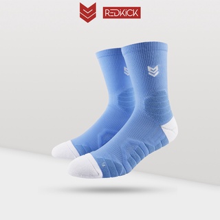 Tất thể thao R360 Redikick Xanh chống trượt thoáng khí có đệm chuyên dụng bóng rổ bóng đá chuyên nghiệp cao cổ nam nữ