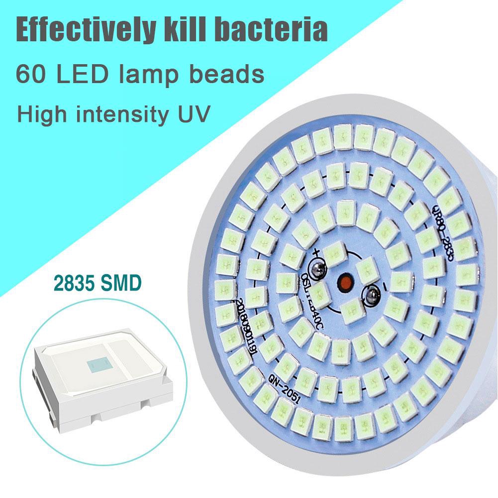  Đèn diệt khuẩn UVC Đèn khử trùng LED Đèn khử trùng UV Đèn cực tím MR 60 Đèn led Amuchina