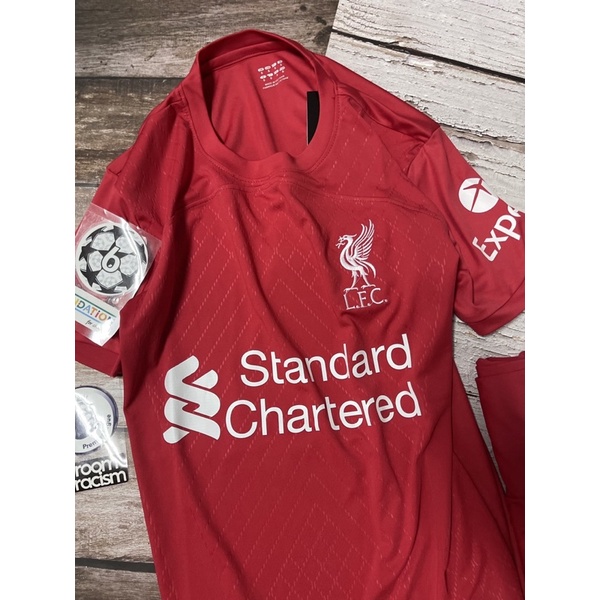 Set Bộ quần áo thê thao bóng đá nam nữ vải thun thái clb liverpool áo đỏ quần đỏ mùa giải 2022 2023