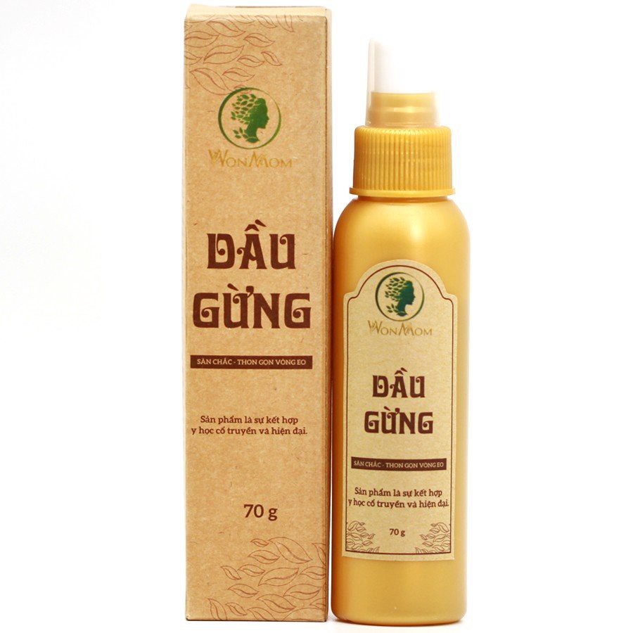 Dầu gừng 70g Wonmom ☘️[CHÍNH HÃNG]☘️ Dầu gừng 70g Wonmom giúp đẩy nhanh quá trình trao đổi và phân huỷ chất béo dư thừa