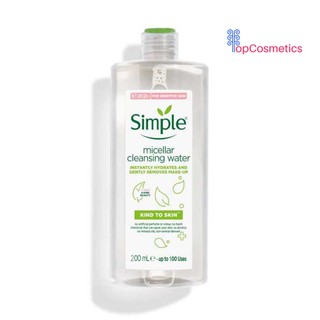Nước Tẩy Trang Simple Micellar Cleansing Water 200ml Topcosmetics
