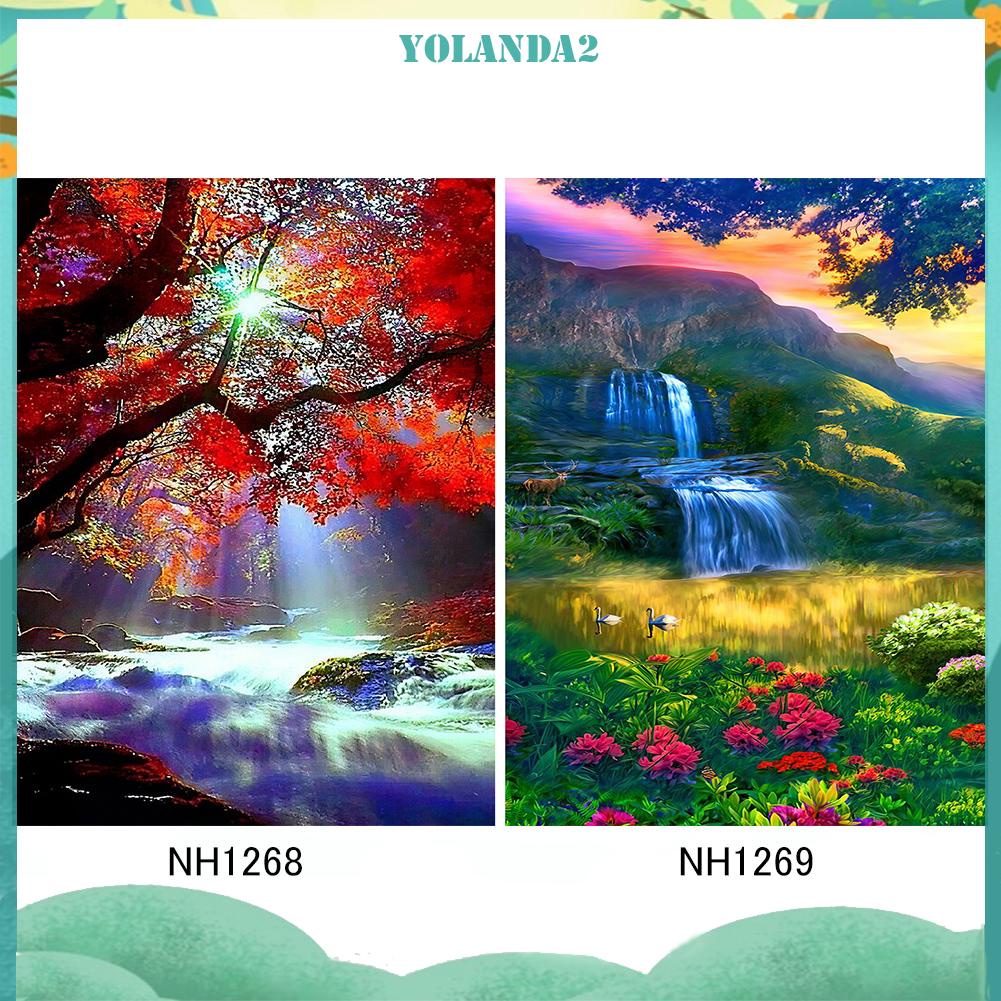 Tranh Đính Đá Kim Cương Toàn Bộ 5D DIY Hình Vẽ Phong Cảnh Núi