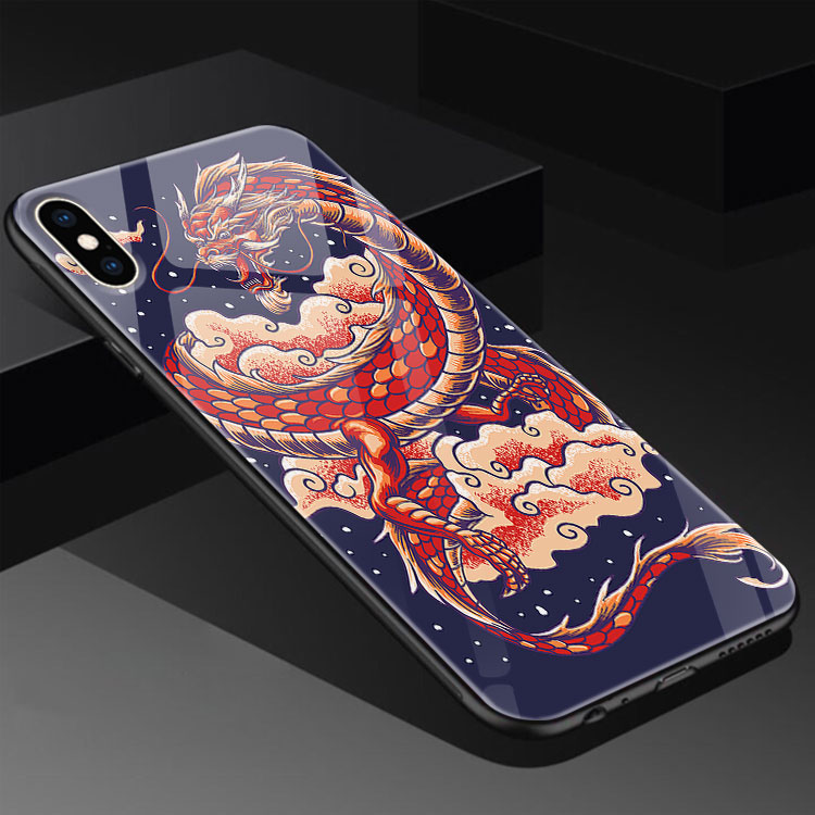 Ốp Lưng Kính Iphone In Hình Illustrator CITYSHOP68 Cho Iphone Se 2020 12 11 Pro Max X Xr Xs Max 8 7 6 6S Plus