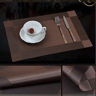 Combo 6 tấm lót bàn ăn 30x45cm - Nâu
