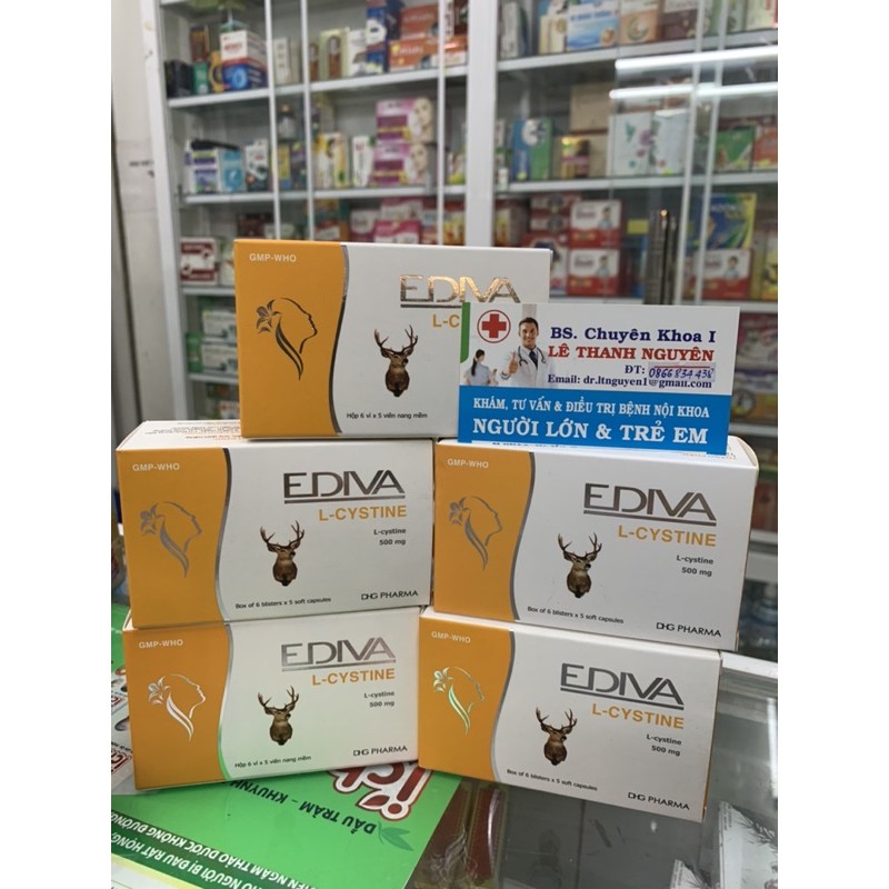 ✅(chính hãng chất lượng) EDIVA Lcytein đẹp da & tóc