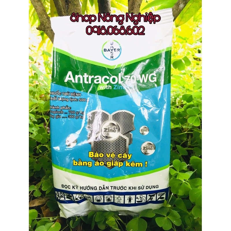 Antracol 70WG thuốc trừ nấm, bệnh gây hại cho cây, bổ sung kẽm. 500gr