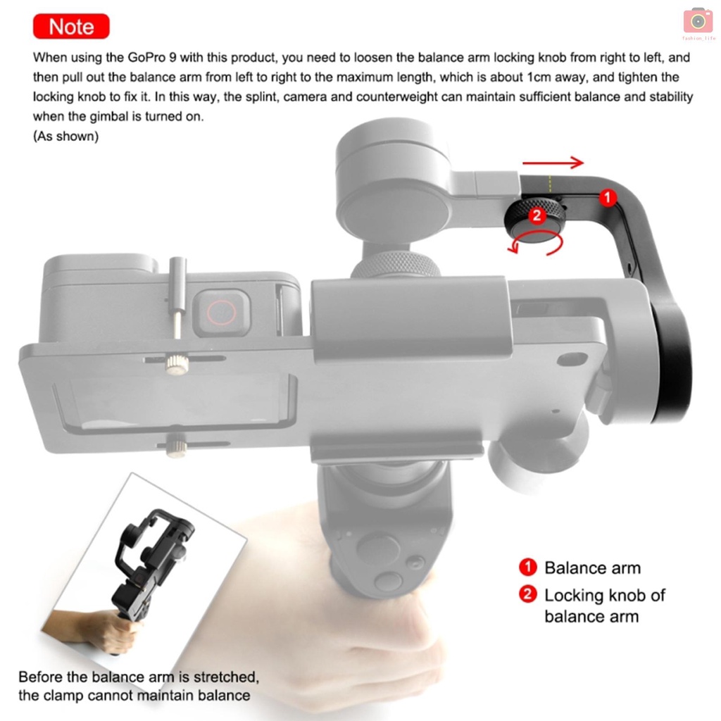 PULUZ Phụ kiện tay cầm chống rung thay thế cho máy ảnh GoPro HERO9 / HERO8 | BigBuy360 - bigbuy360.vn