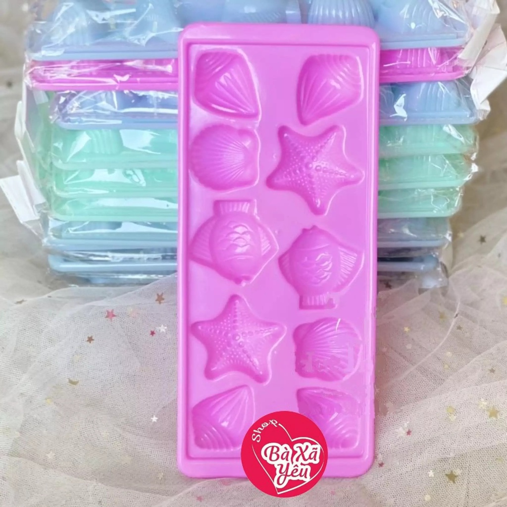 Combo 5 khuôn rau câu , khay đá , làm bánh hải sản - BX3403