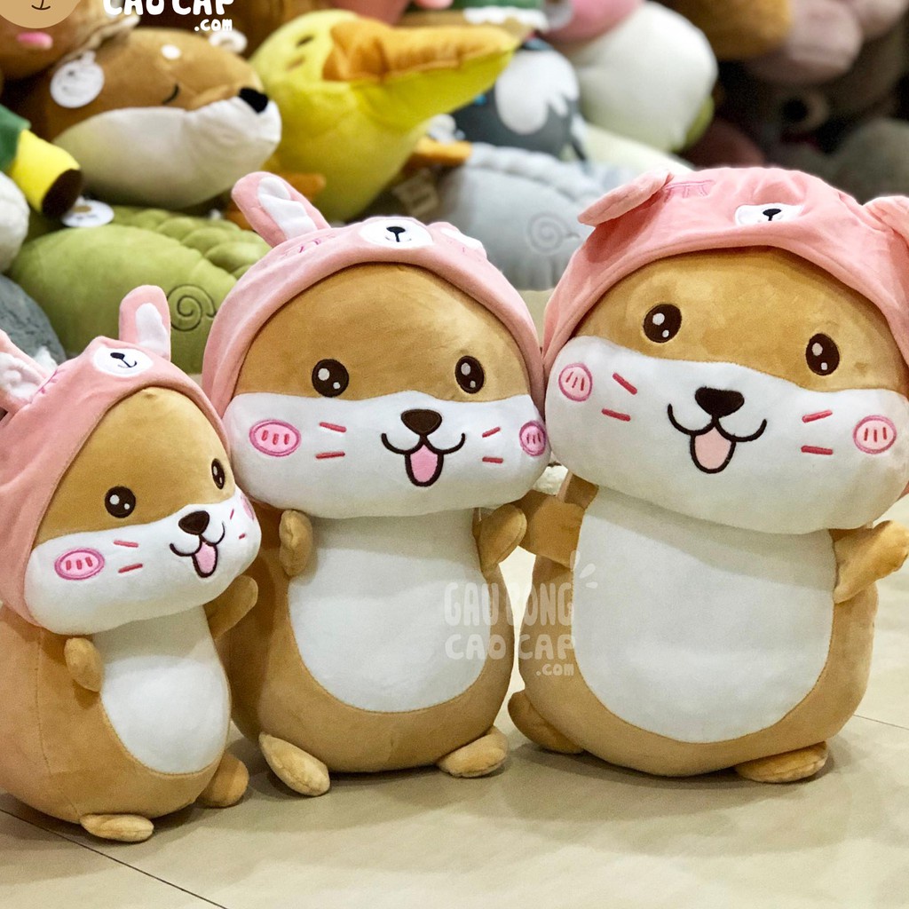 Gấu bông chuột Hater  Cosplay đội mũ đáng yêu chất liệu vài miniso 4 chiều Hàn Quốc, size 35cm Cute shop