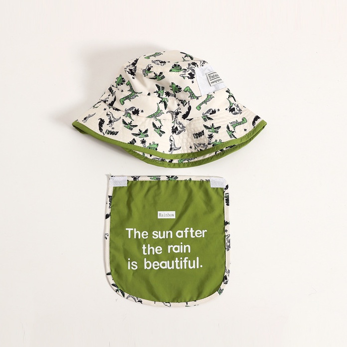 Nón Tai Bèo In Họa Tiết Khủng Long Chống Nắng Có Thể Tháo Rời Thời Trang Mùa Hè Cho Bé