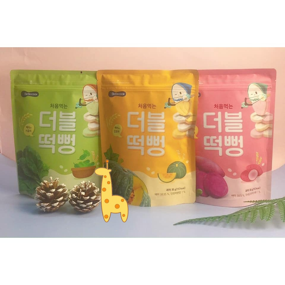 Bánh Gạo Hàn Quốc Bebecook Cho Bé Ăn Dặm Bổ Sung Vitamin Chất Xơ Chống Táo Bón