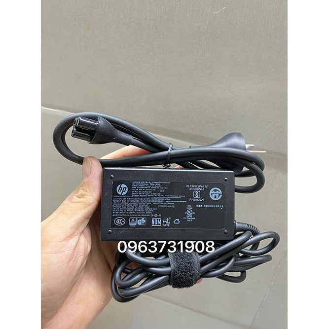 Sạc pin laptop HP 19.5V-3.33A 65w chân kim nhỏ xanh chính hãng HP cung cấp