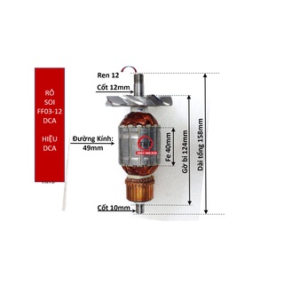 Rô to máy soi gỗ dca ff03-12, ruột phay gỗ dca ff03-12, hộp dca
