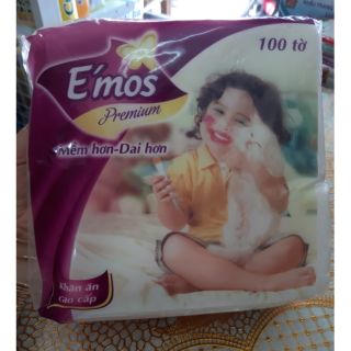 COMBO 5 BỊCH KHĂN VUÔNG E'MOS 100 TỜ