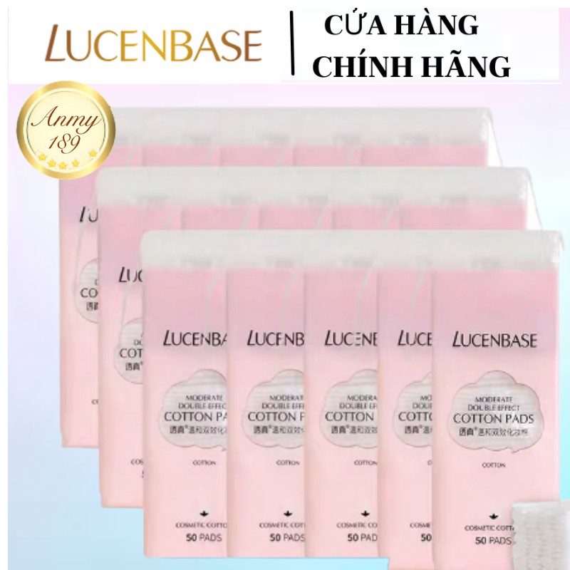 Bông tẩy trang lucenbase chính hãng 50 miếng / gói