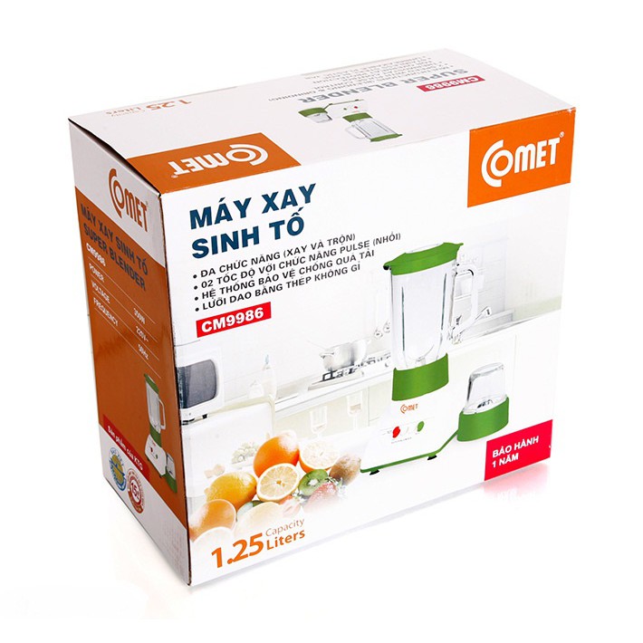 Máy Xay Sinh Tố Thủy Tinh COMET CM9986 - Hàng chính hãng