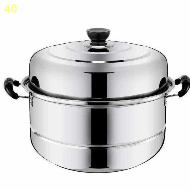 2021✆Nồi hấp inox một, hai và ba lớp dày nấu súp lớn bếp từ ga 16-32cm