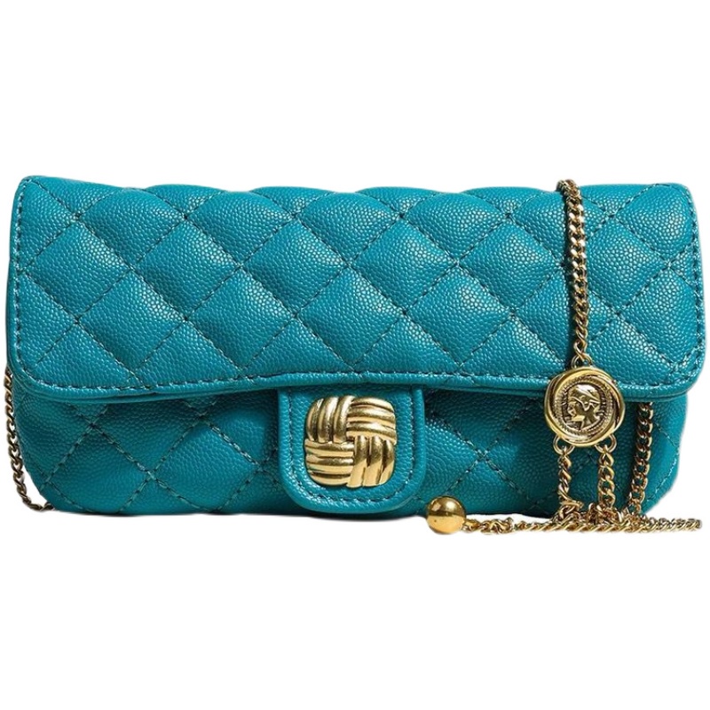 Túi đeo chéo mini hình thoi phối dây xích thời trang mùa hè cho nữ IELGY