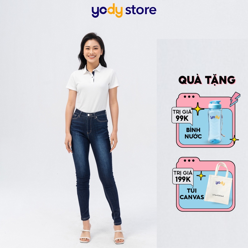 Quần jean nữ YODY lưng thấp dáng skinny QJN3102