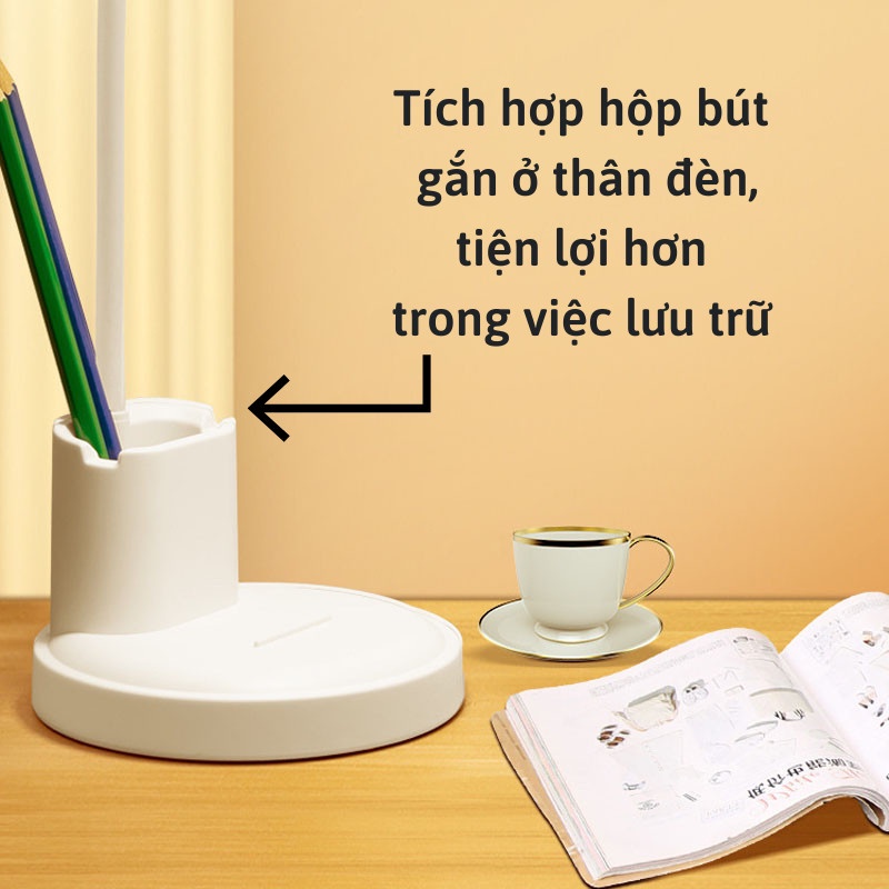 Đèn Học Chống Cận, Đèn Tích Điện Mini 3 Ánh Sáng Không Hại Mắt COCA T