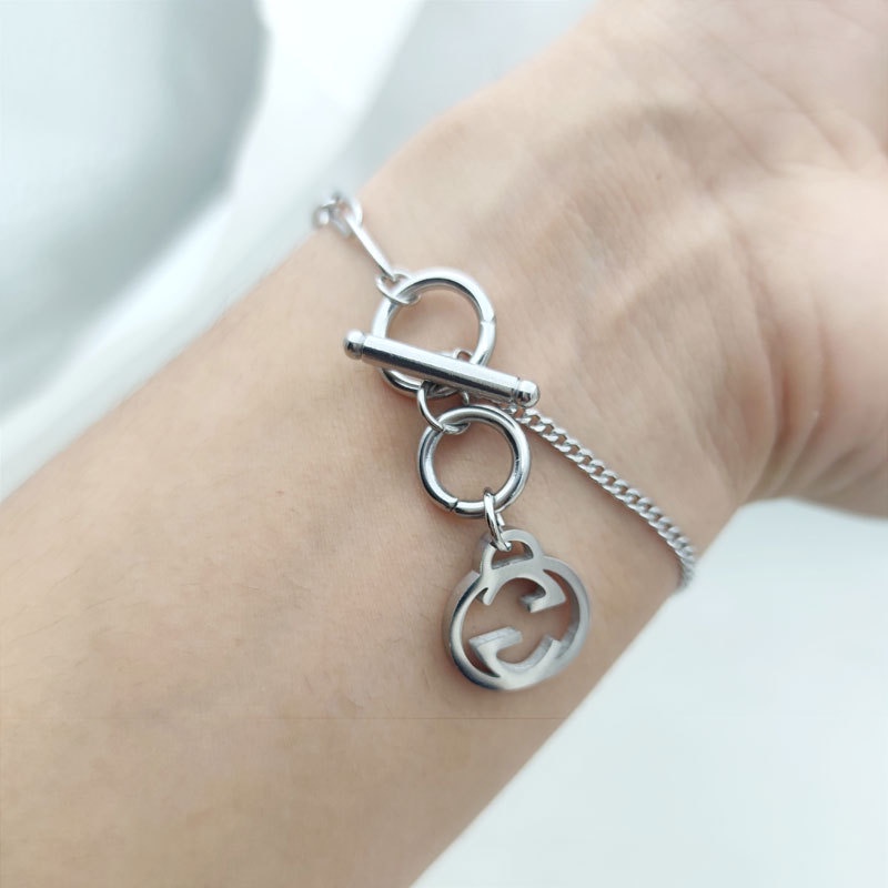 Vòng Tay Thép Titan Nhẹ Thiết Kế Dây Xích Niche Âu Mỹ Sang Trọng Cho Cặp Đôi