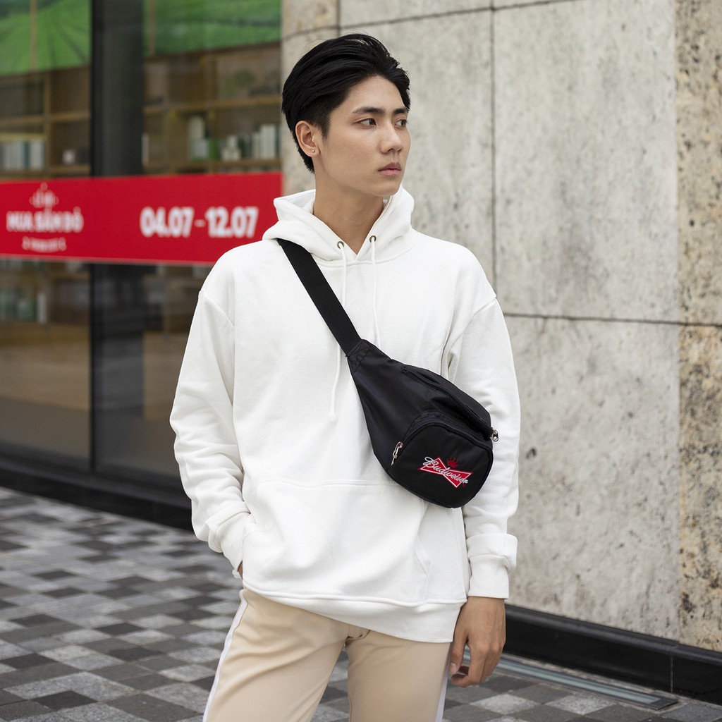 Áo Hoodie Basic Màu Trắng