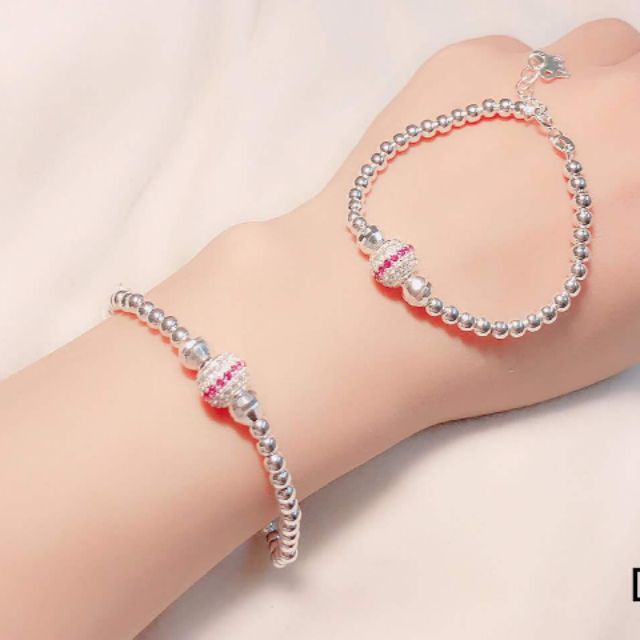 Lắc tay bi cho mẹ và bé bạc ta nguyên chất 100% bảo hành trọn đời.