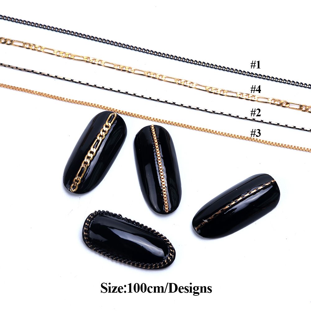 [Hàng mới về] Dây xích khóa kéo 1m 3D trang trí móng tay DIY