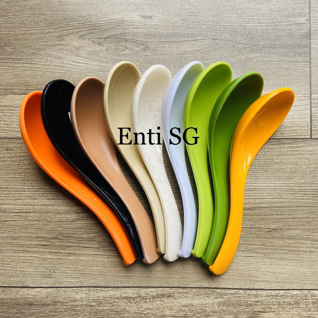 Muỗng Chè, Muỗng Súp, Thìa Phíp Nhựa Melamine Đủ Màu