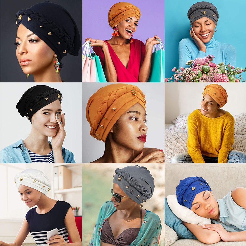 Mũ Turban Lụa Sữa Phong Cách Hồi Giáo Thời Trang Cho Nữ