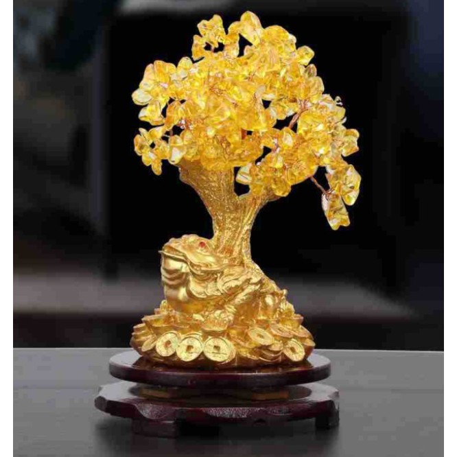 Cây đá phong thủy cây phát tài phát lộc K06 cao 20cm