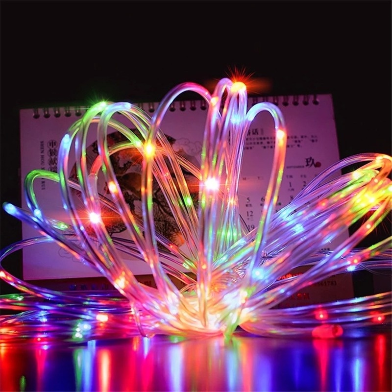 Dây Đèn LED PVC Sử Dụng Năng Lượng Mặt Trời Có Thể Uốn Cong Trang Trí Phòng/Lễ Hội/Tiệc Sinh Nhật