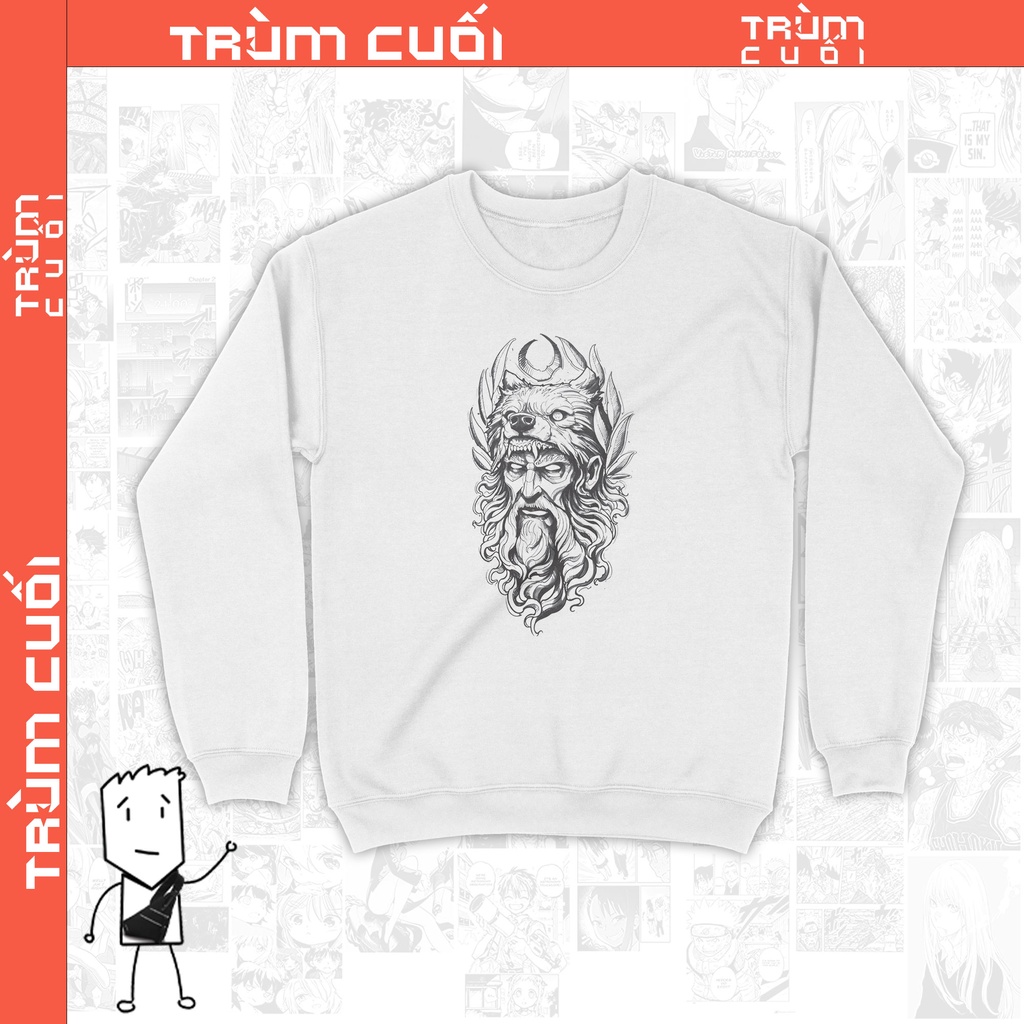 Áo Sweater Hades Unisex Trùm Cuối Thần Thoại, Nỉ Bông 100% 2 màu nam nữ 0082