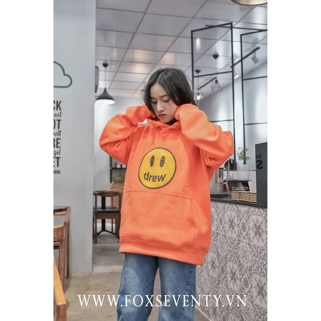 Áo Hoodie Nỉ Bông Siêu Dày Màu Cam Đẹp( Nam nữ đều mặc được )