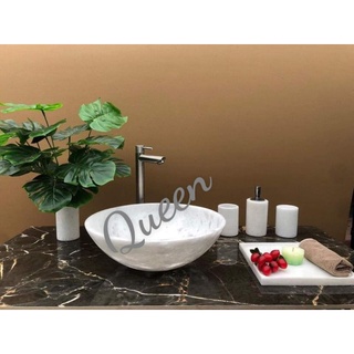 Vòi rửa mặt vòi lavabo lạnh tròn inox 304 cao 30cm, đặt trên bàn đá