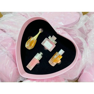 Set Nước Hoa Dior Mini 4 chai vỏ hộp trái tim hồng