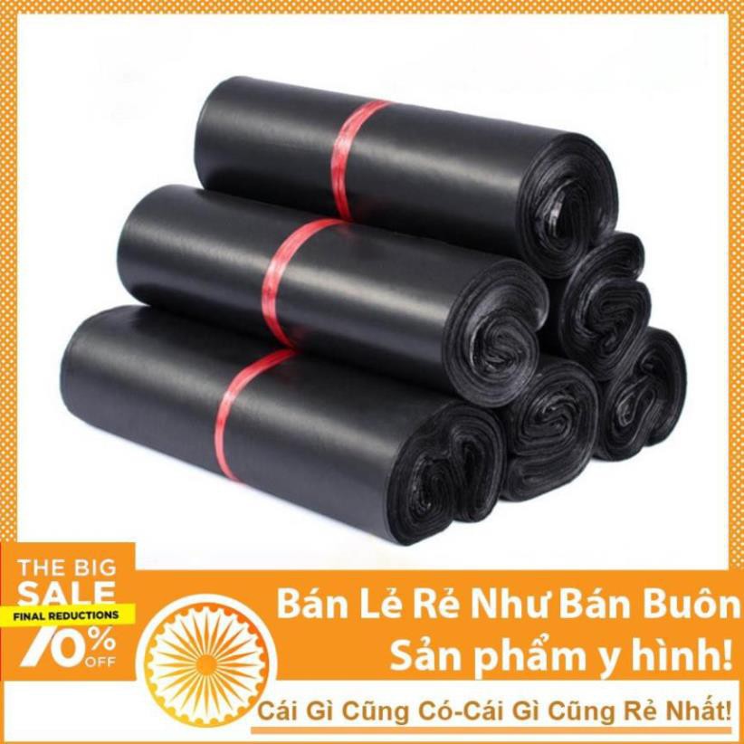 100 Chiếc Túi Đóng Hàng Niêm Phong Tự Dính Màu Đen size 17x30cm Đóng Gói Phụ Kiện, Bộ Đồ Nhỏ