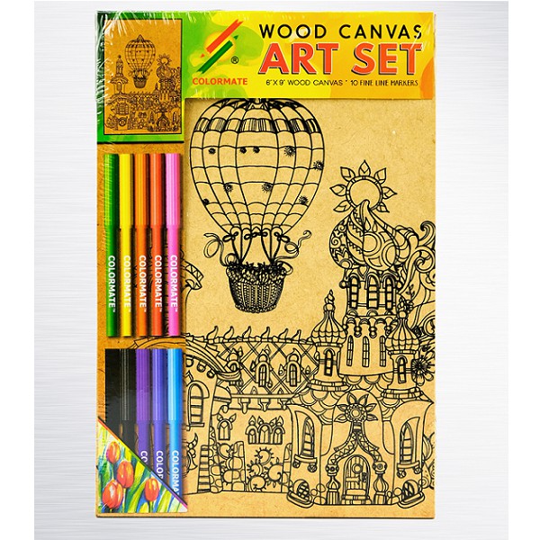 Canvas gỗ khinh khí cầu Colormate WOOD-CANVAS1 D012