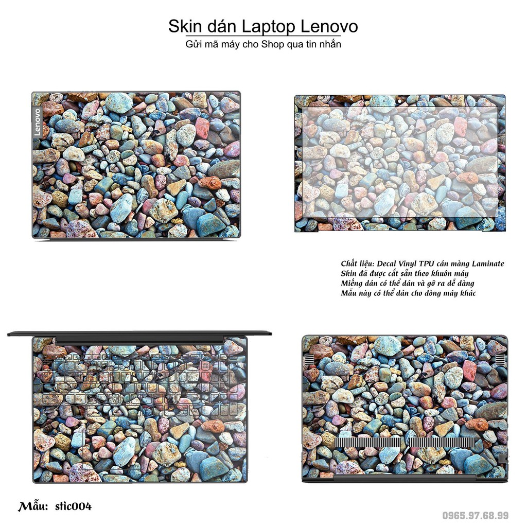 Skin dán Laptop Lenovo in hình Hoa văn sticker (inbox mã máy cho Shop)