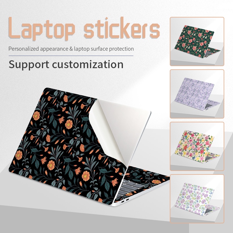 Miếng dán trang trí máy tính notebook 10/11/12/13/14/15/17inch họa tiết hoa